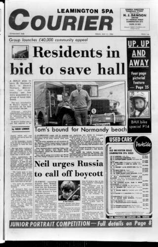 cover page of Leamington Spa Courier published on May 11, 1984