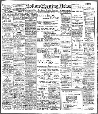 cover page of Bolton Evening News published on May 11, 1904