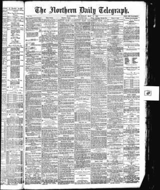 cover page of Northern Daily Telegraph published on May 12, 1892