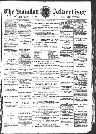 cover page of Swindon Advertiser and North Wilts Chronicle published on May 12, 1905