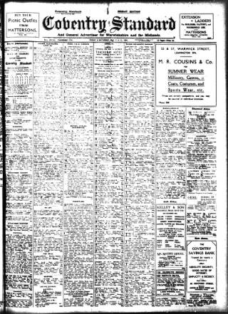 cover page of Coventry Standard published on May 11, 1934