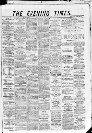 cover page of Glasgow Evening Times published on May 11, 1880