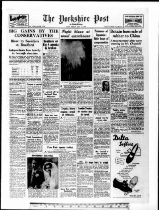 cover page of Yorkshire Post and Leeds Intelligencer published on May 11, 1951