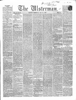 cover page of The Ulsterman published on May 11, 1853