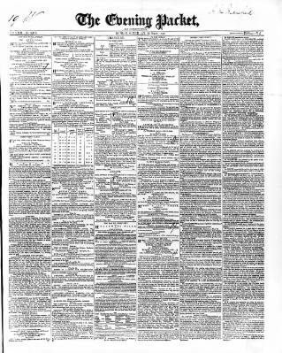 cover page of Dublin Evening Packet and Correspondent published on May 12, 1849