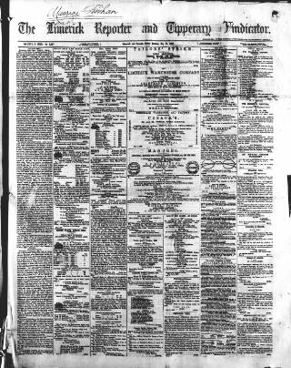 cover page of Limerick Reporter published on May 11, 1866