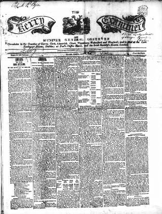 cover page of Kerry Examiner and Munster General Observer published on May 12, 1848