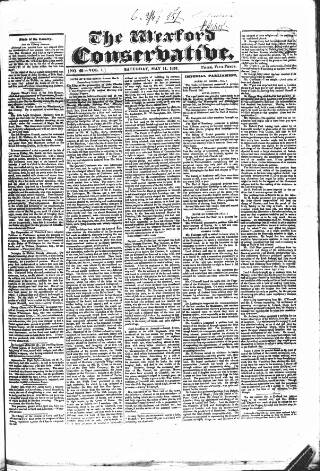 cover page of Wexford Conservative published on May 11, 1833