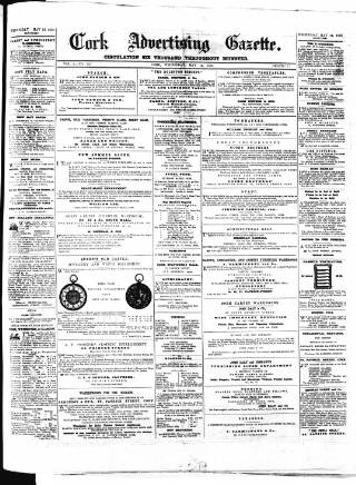 cover page of Cork Advertising Gazette published on May 12, 1858