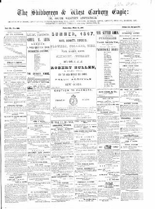 cover page of Skibbereen & West Carbery Eagle; or, South Western Advertiser published on May 11, 1867