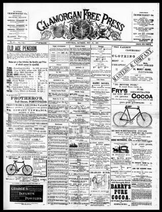 cover page of Glamorgan Free Press published on May 20, 1899
