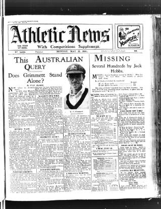 cover page of Athletic News published on May 12, 1930