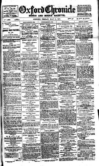 cover page of Oxford Chronicle and Reading Gazette published on May 11, 1917