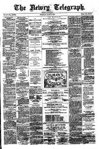 cover page of Newry Telegraph published on May 11, 1880