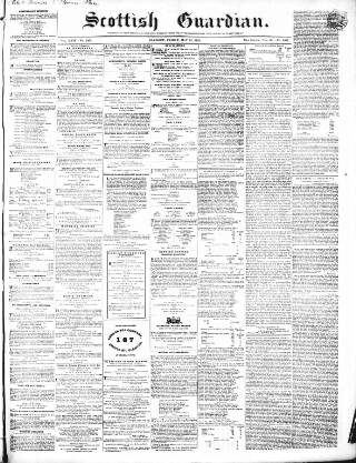 cover page of Scottish Guardian (Glasgow) published on May 11, 1855