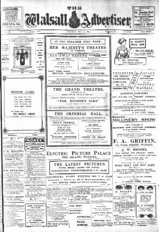 cover page of Walsall Advertiser published on May 11, 1912