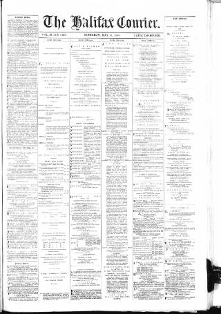 cover page of Halifax Courier published on May 11, 1889
