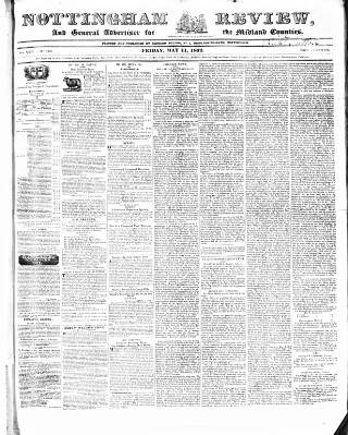 cover page of Nottingham Review published on May 11, 1832