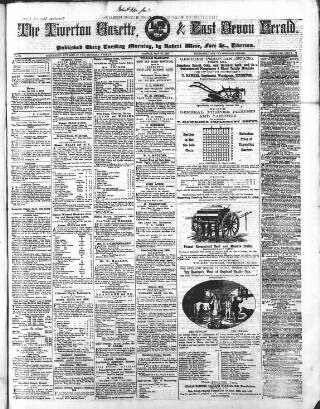 cover page of Tiverton Gazette (Mid-Devon Gazette) published on May 12, 1863