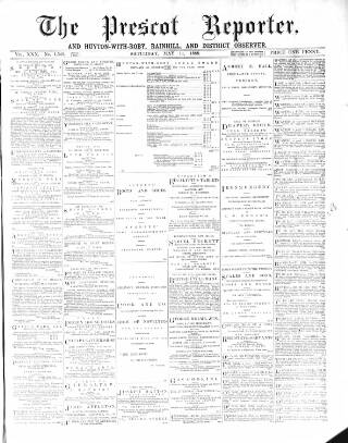 cover page of Prescot Reporter published on May 11, 1889