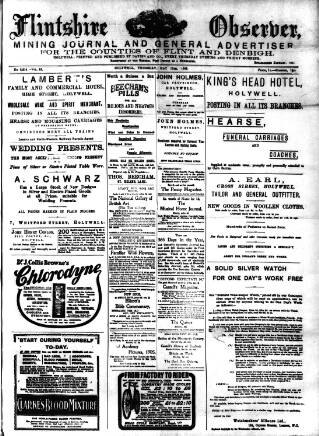 cover page of Flintshire Observer published on May 11, 1905