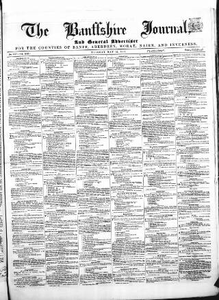 cover page of Banffshire Journal published on May 12, 1868