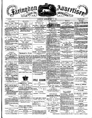 cover page of Faringdon Advertiser and Vale of the White Horse Gazette published on May 11, 1895
