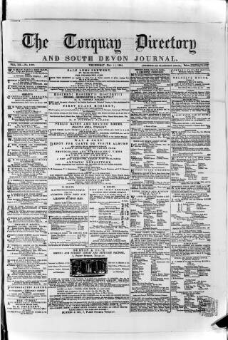 cover page of Torquay Directory and South Devon Journal published on May 11, 1864