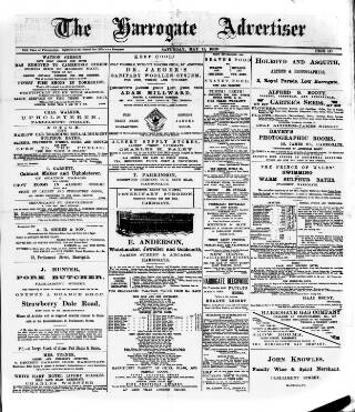 cover page of Harrogate Advertiser and Weekly List of the Visitors published on May 11, 1889