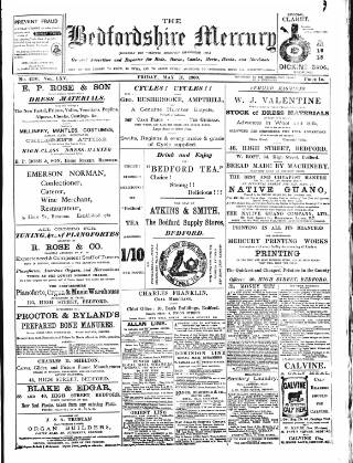 cover page of Bedfordshire Mercury published on May 11, 1900