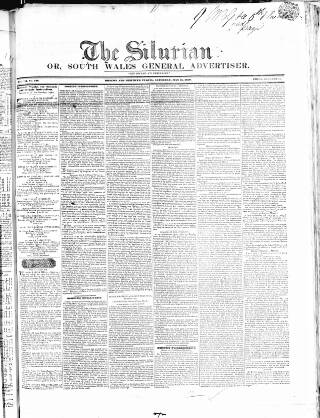 cover page of Silurian published on May 11, 1839