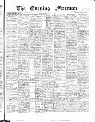 cover page of The Evening Freeman. published on May 11, 1866