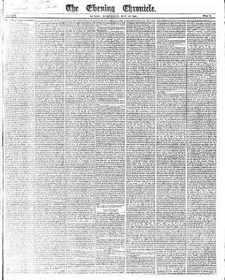 cover page of The Evening Chronicle published on May 12, 1847
