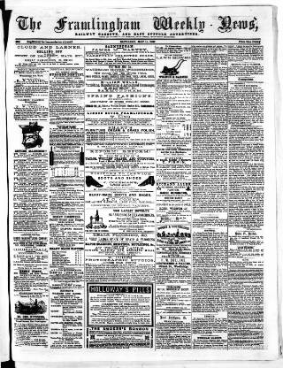 cover page of Framlingham Weekly News published on May 11, 1867