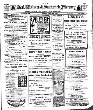 cover page of Deal, Walmer & Sandwich Mercury published on May 12, 1917