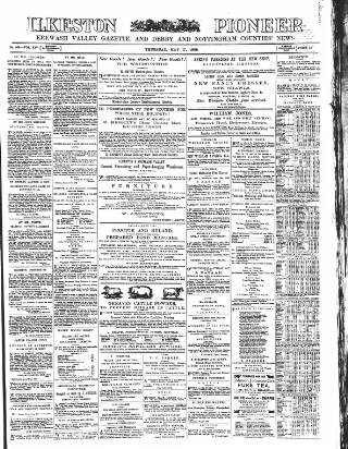 cover page of Ilkeston Pioneer published on May 17, 1866