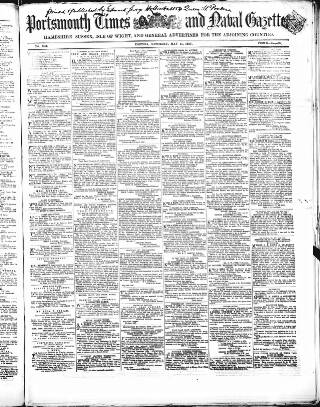 cover page of Portsmouth Times and Naval Gazette published on May 11, 1867