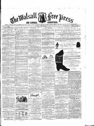 cover page of Walsall Free Press and General Advertiser published on May 11, 1861