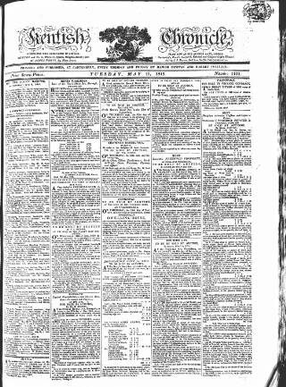 cover page of Kentish Weekly Post or Canterbury Journal published on May 11, 1819