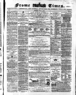 cover page of Frome Times published on May 11, 1870