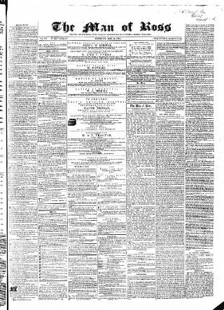cover page of Man of Ross and General Advertiser published on May 12, 1864
