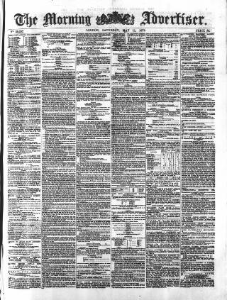 cover page of Morning Advertiser published on May 11, 1872