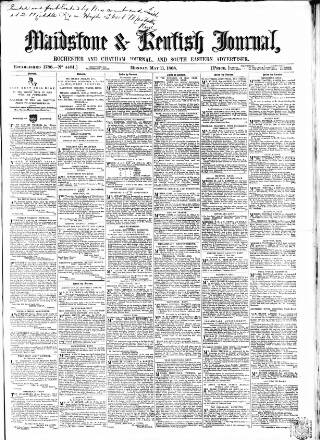cover page of Maidstone Journal and Kentish Advertiser published on May 11, 1868