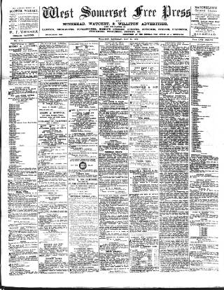 cover page of West Somerset Free Press published on May 11, 1912