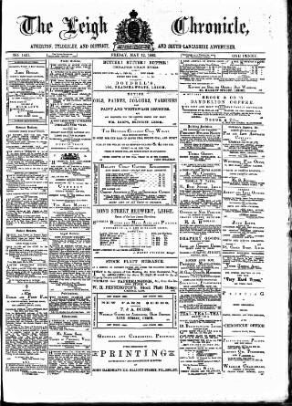 cover page of Leigh Chronicle and Weekly District Advertiser published on May 12, 1882