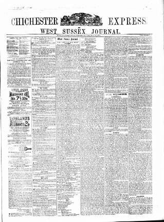 cover page of Chichester Express and West Sussex Journal published on May 12, 1874