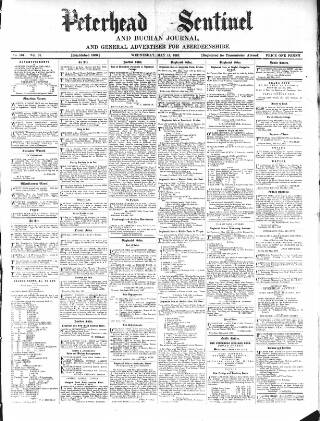cover page of Peterhead Sentinel and General Advertiser for Buchan District published on May 11, 1887