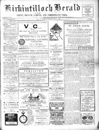 cover page of Kirkintilloch Herald published on May 11, 1910