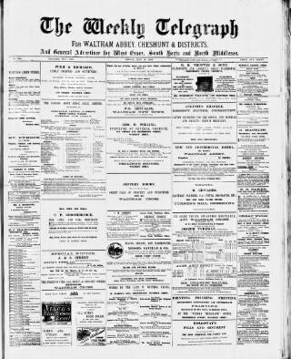 cover page of Waltham Abbey and Cheshunt Weekly Telegraph published on May 11, 1894