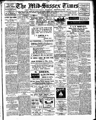 cover page of Mid Sussex Times published on May 11, 1915